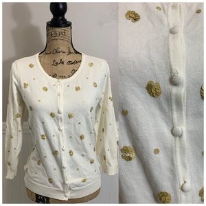 Gold Sequin Cardigan